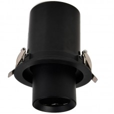 Σποτ Στρογγυλό Χωνευτό Κινητό Αλουμινίου Μαύρο 928350/BL